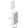 Estantería de Baño con puerta de cristal